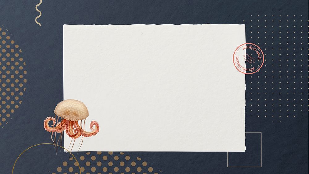 Vintage octopus HD wallpaper, note paper