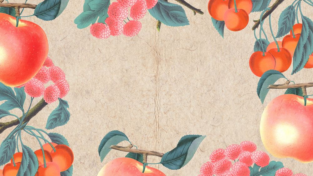 Apple camellia frame, desktop wallpaper