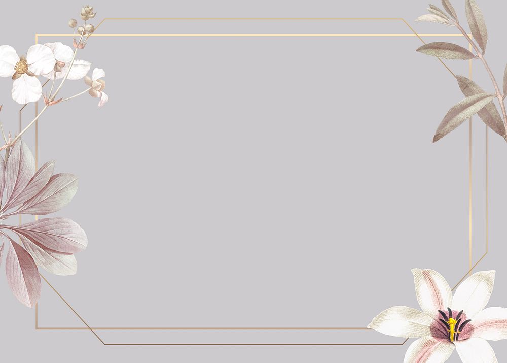 Elegant gray flower background design