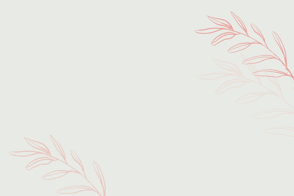 Pink leaf illustration background design