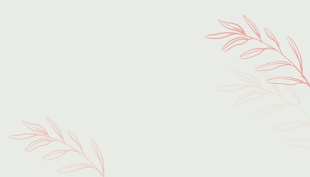 Pink leaf illustration background design