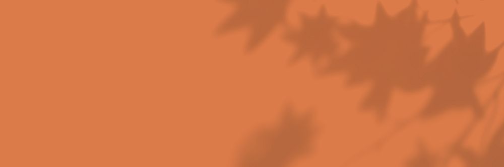 Orange botanical, autumn background for banner