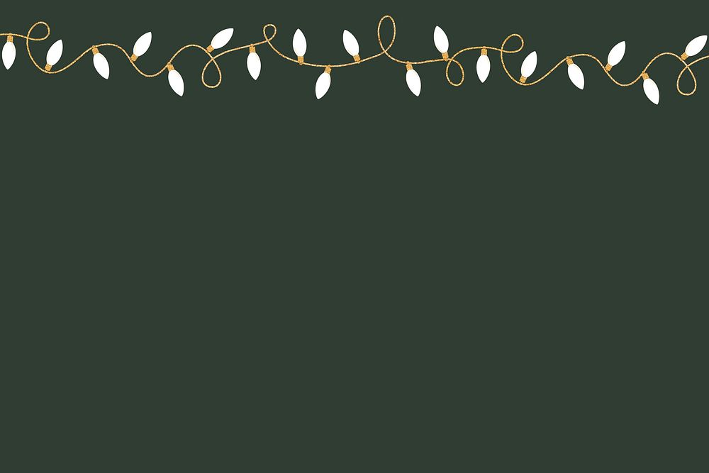 Christmas lights, green background design
