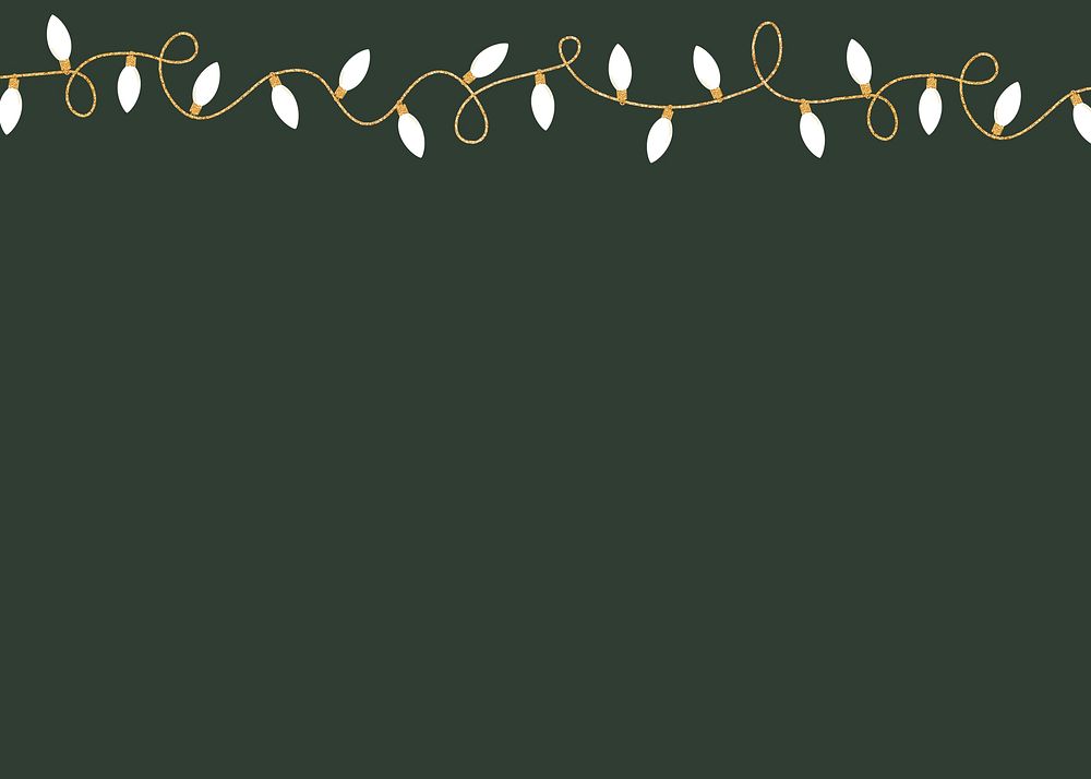 Christmas lights, green background design