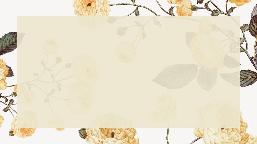 Vintage flower frame desktop wallpaper