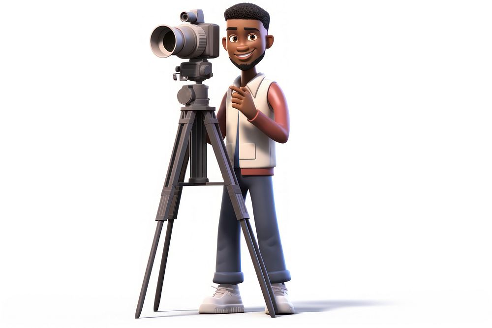 Tripod white background photographing surveillance. AI generated Image by rawpixel.