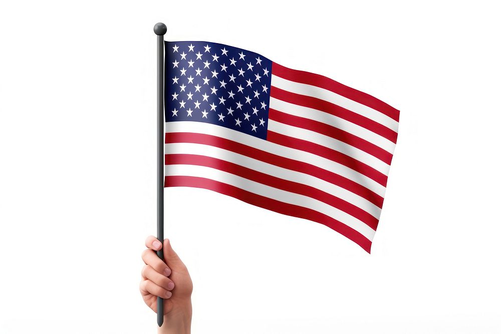 Flag holding white hand. AI generated Image by rawpixel.