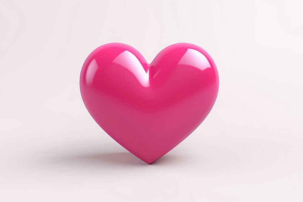 Heart white background magenta balloon. AI generated Image by rawpixel.