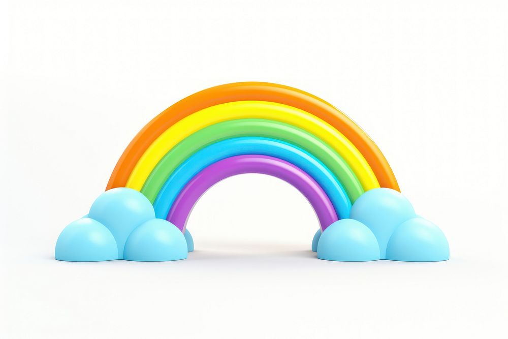 Rainbow toy white background spectrum. AI generated Image by rawpixel.