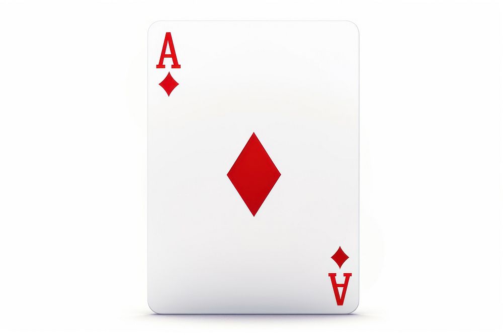 Ace playing card cards sign white background. AI generated Image by rawpixel.