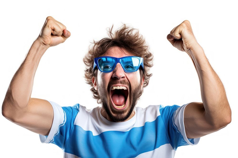 Shouting cheering person adult. AI generated Image by rawpixel.