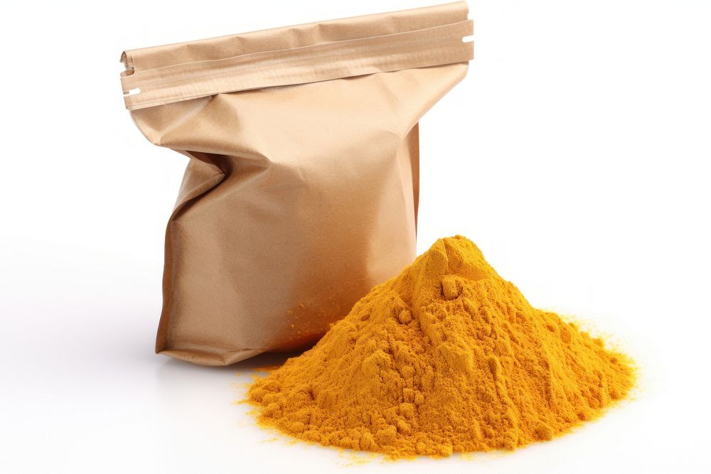 Powder spice food white background. AI generated Image by rawpixel.