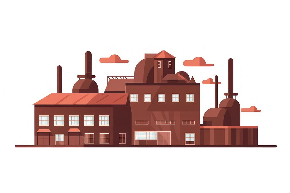 Chocolate factory architecture building technology. AI generated Image by rawpixel.
