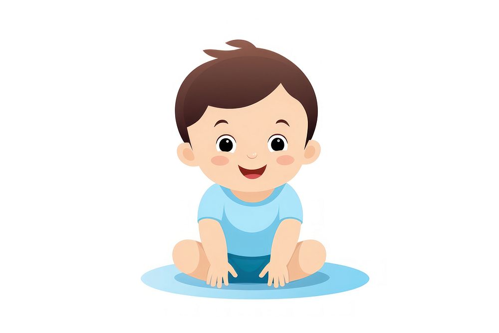 Baby boy crawling relaxation happiness. AI generated Image by rawpixel.