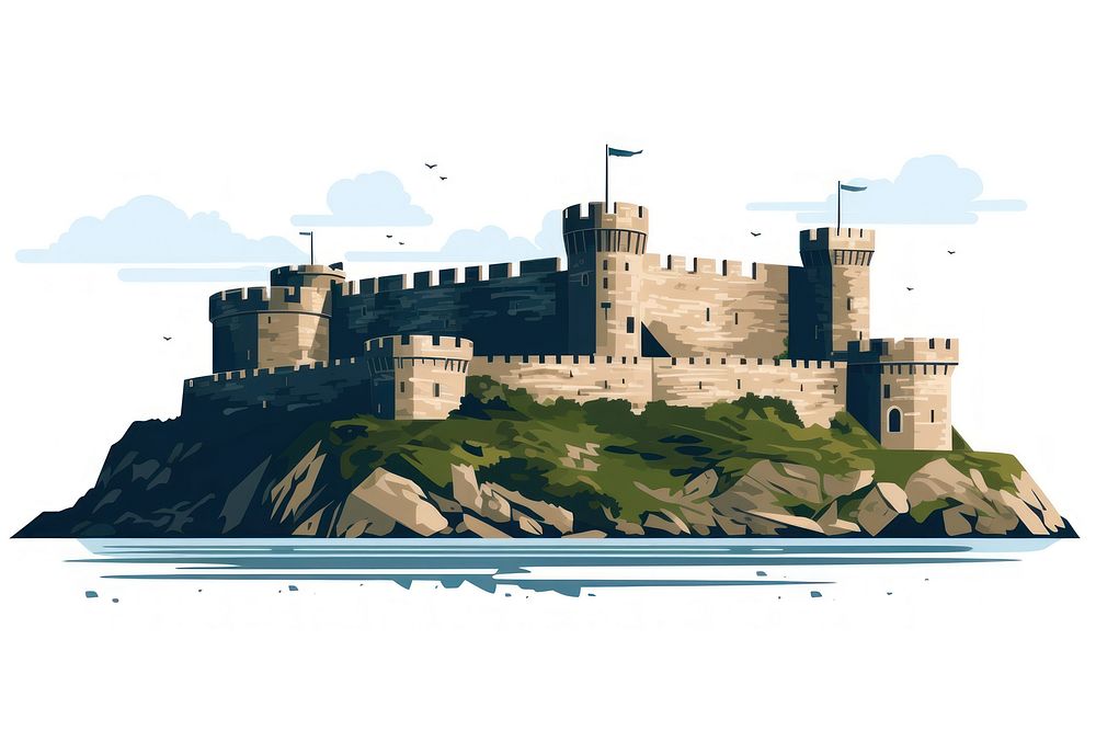 Rumeli fortress architecture building castle. AI generated Image by rawpixel.