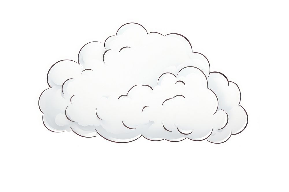 White cloud drawing white background outdoors. AI generated Image by rawpixel.