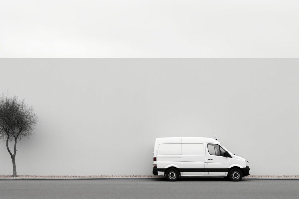 Van vehicle street transportation. AI generated Image by rawpixel.