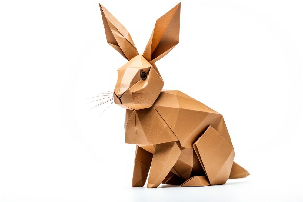 Easter bunny paper origami easter. AI generated Image by rawpixel.