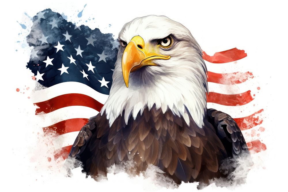 Flag eagle bird independence. AI generated Image by rawpixel.