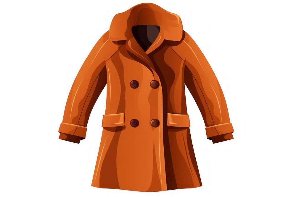 Coat overcoat brown white background. AI generated Image by rawpixel.