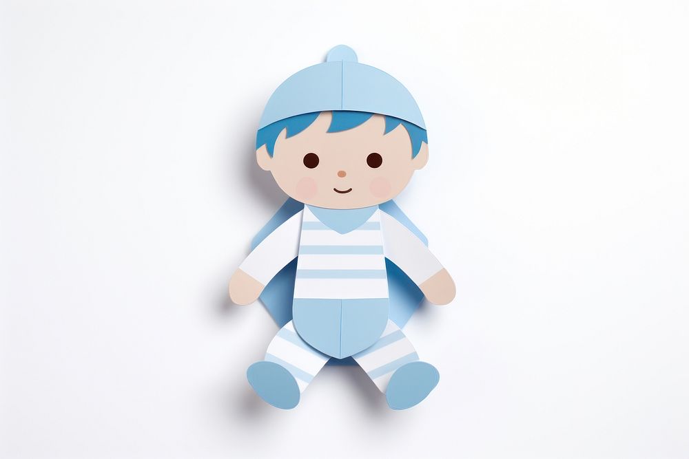 Baby boy craft doll toy. AI generated Image by rawpixel.