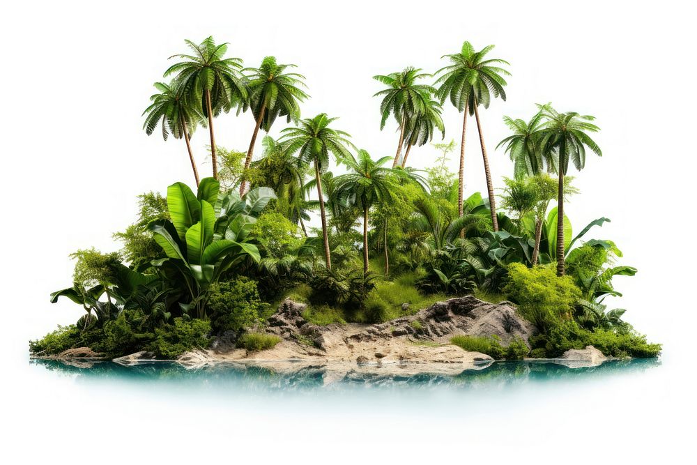 Tropical jungle land vegetation outdoors. AI generated Image by rawpixel.