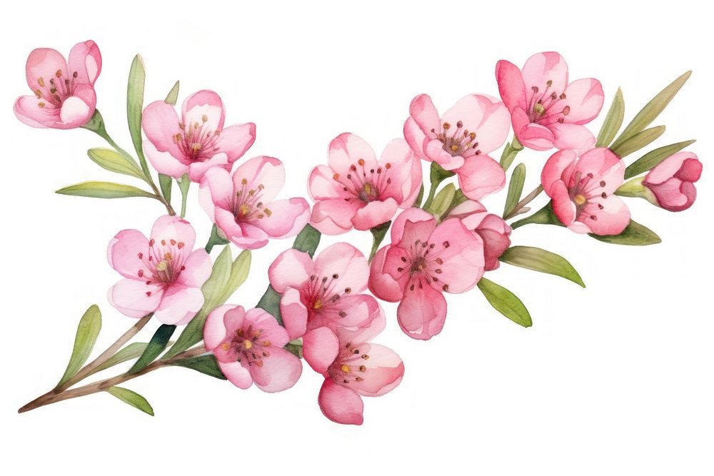 Flower blossom plant pink. AI generated Image by rawpixel.