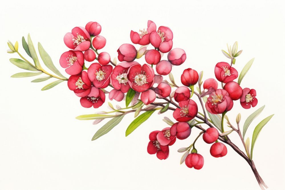 Flower blossom plant red. AI generated Image by rawpixel.