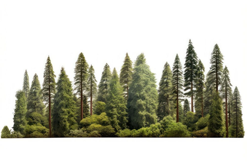 Redwood forest vegetation outdoors woodland. AI generated Image by rawpixel.