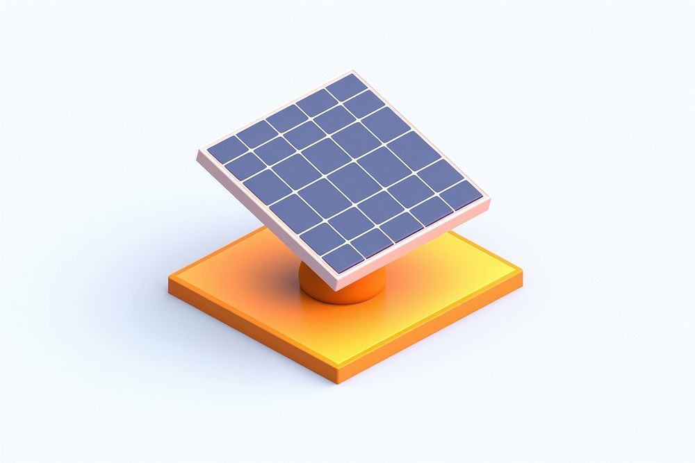 White background solar energy electricity technology. AI generated Image by rawpixel.