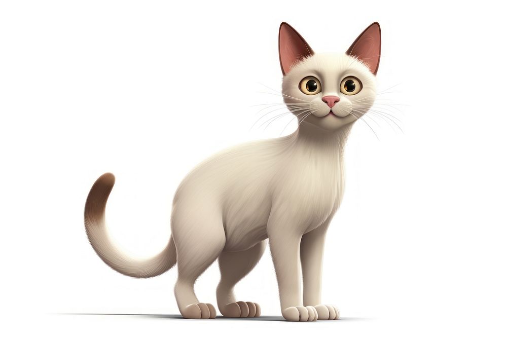 Singapura Cat cartoon animal mammal. AI generated Image by rawpixel.