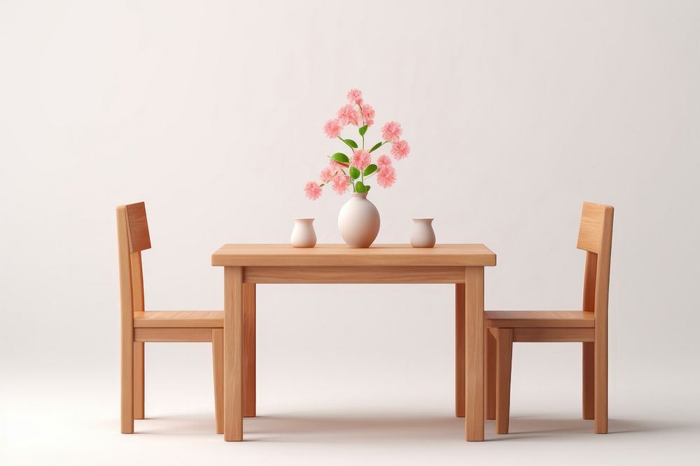 Flower chair table furniture. AI generated Image by rawpixel.