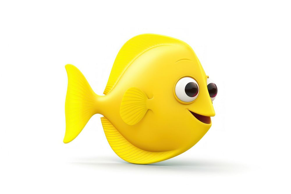 Cartoon animal yellow fish. AI generated Image by rawpixel.