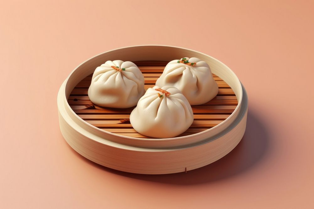 Dumpling steamed food xiaolongbao. AI generated Image by rawpixel.