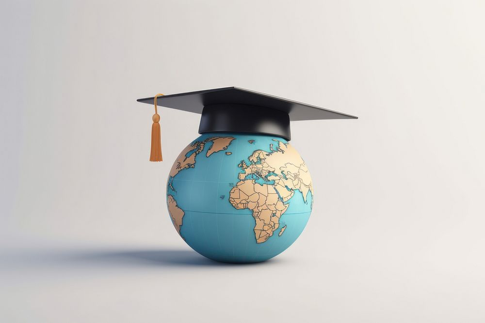 Graduation planet world globe. AI generated Image by rawpixel.