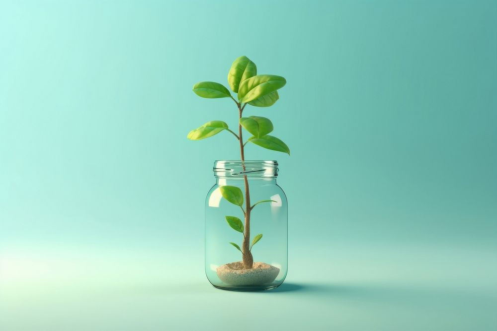 Plant leaf jar beginnings. 