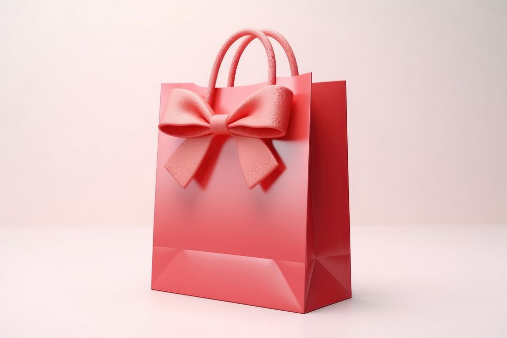 Bag handbag ribbon red. AI generated Image by rawpixel.