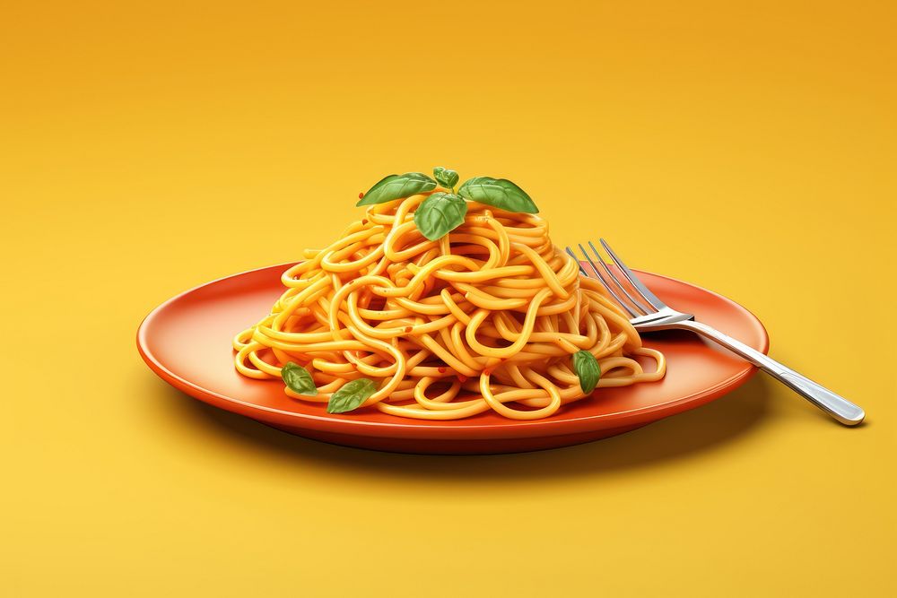 Spaghetti fork pasta food. 