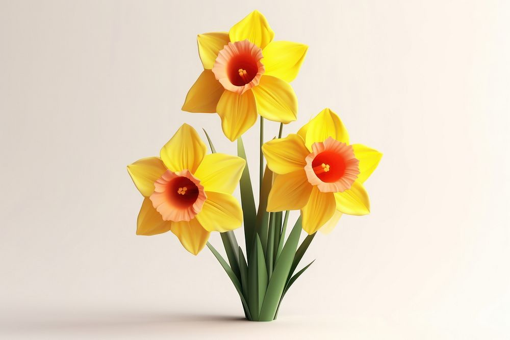 Daffodil flower plant inflorescence. AI generated Image by rawpixel.