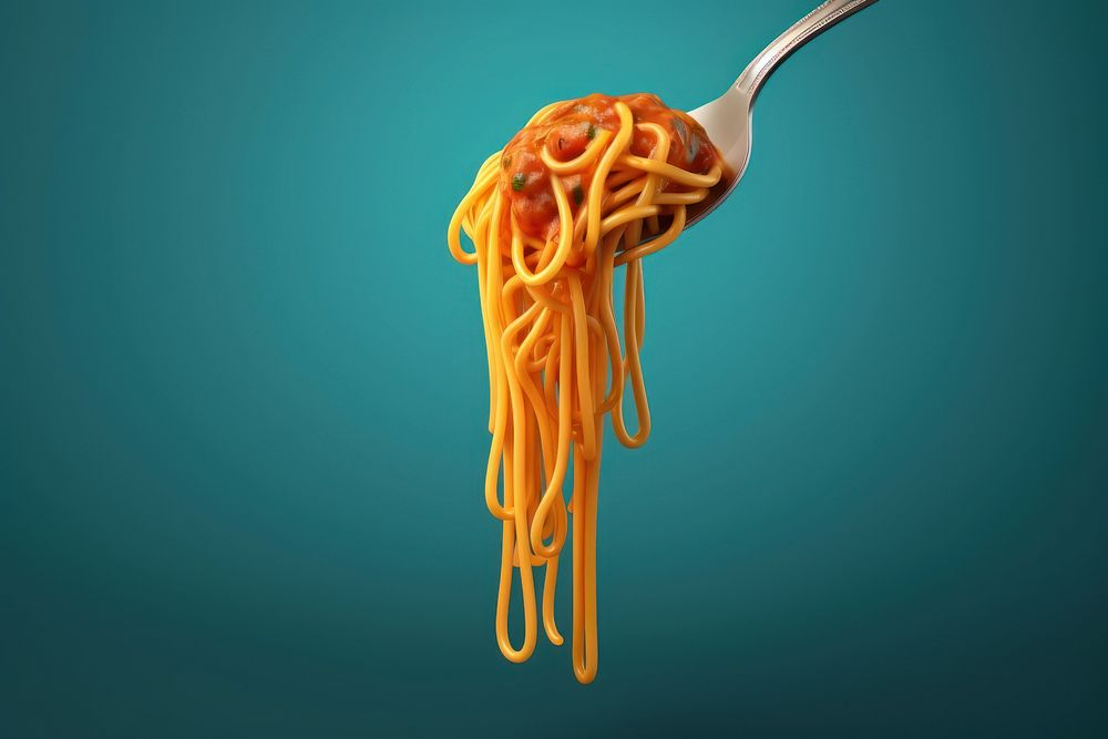 Spaghetti noodle pasta spoon. 