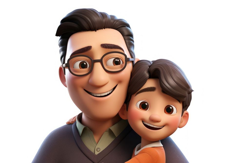 Cartoon smiling father adult. AI generated Image by rawpixel.