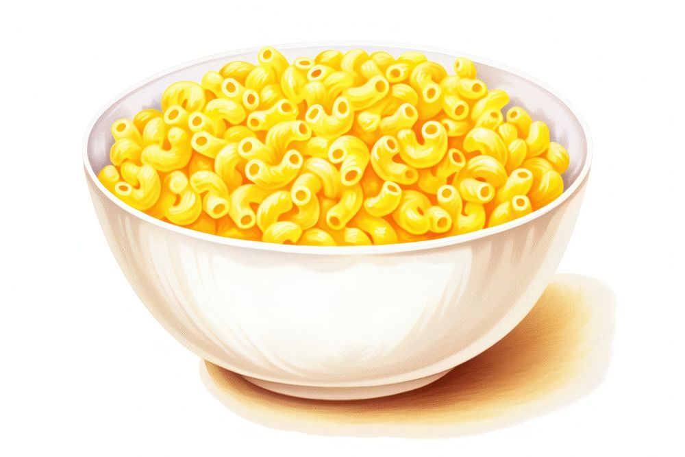 Bowl macaroni pasta food. AI generated Image by rawpixel.