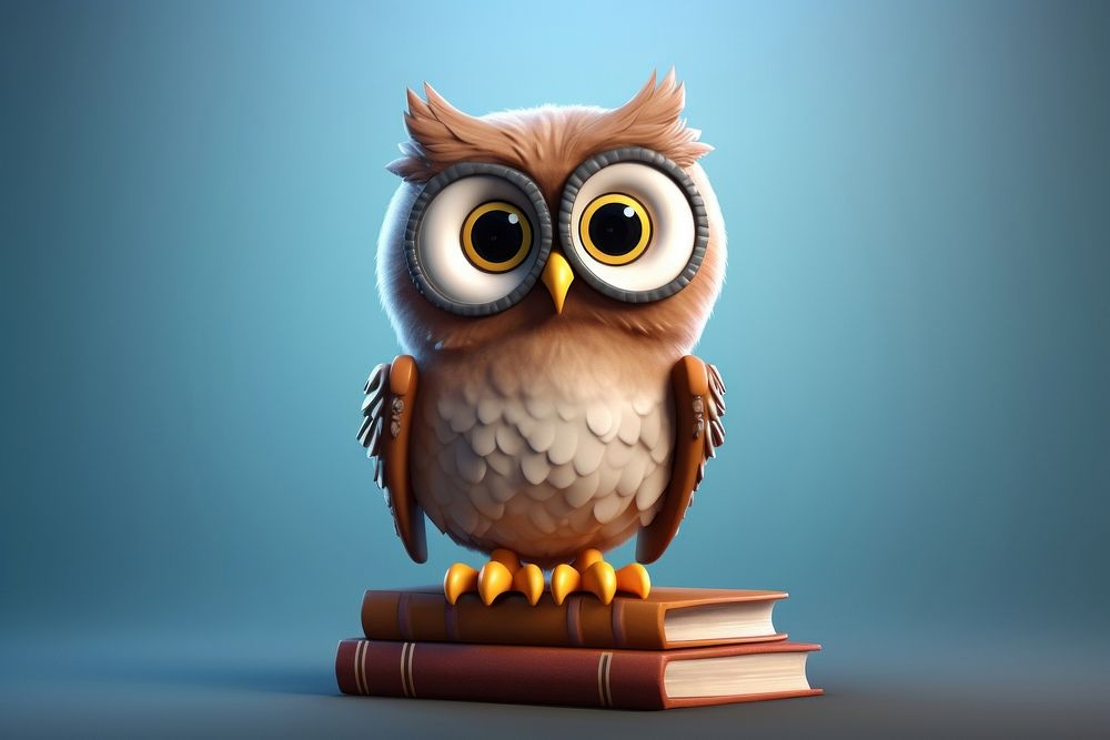 Owl cartoon animal bird. AI generated Image by rawpixel.