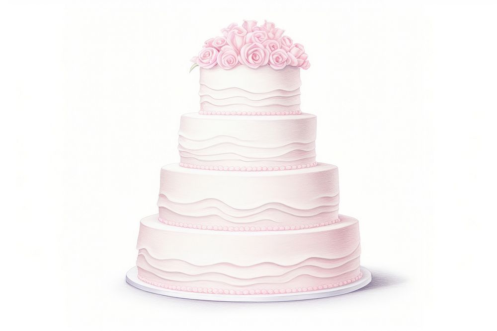 Wedding cake dessert cream. AI generated Image by rawpixel.