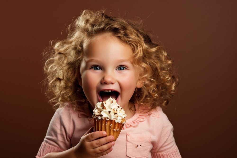 Eating dessert cupcake food. AI generated Image by rawpixel.