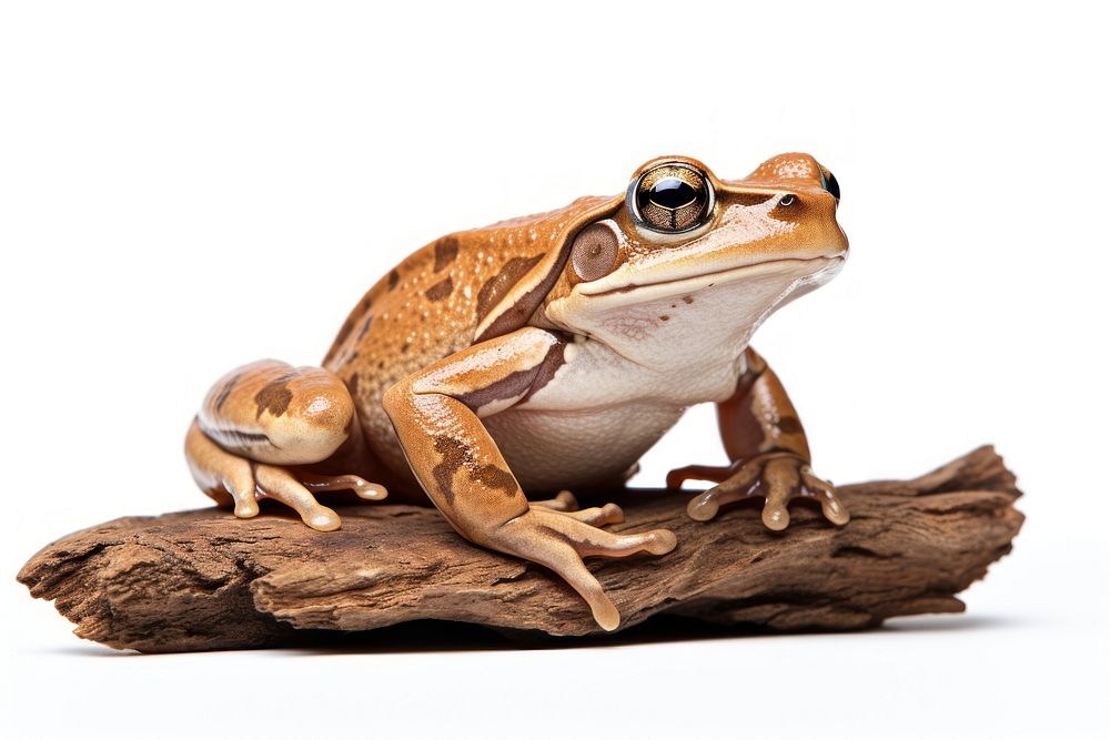 Wood Frog frog amphibian wildlife. AI generated Image by rawpixel.