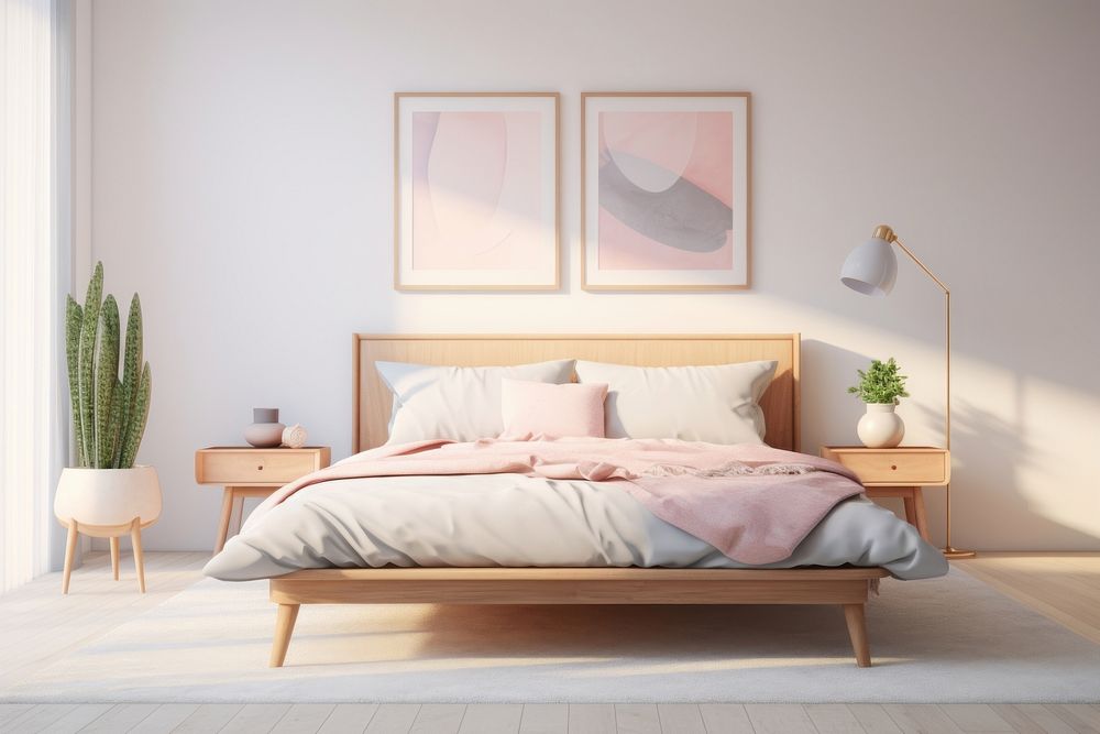 Room bed furniture cushion. AI generated Image by rawpixel.