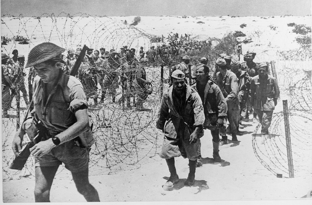 Prisoners captured in fighting in the El Alamein area. Sourced from the Library of Congress.