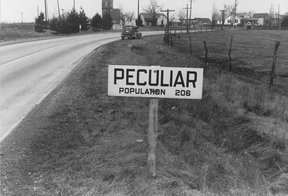 Peculiar, Missouri. Sourced from the Library of Congress.