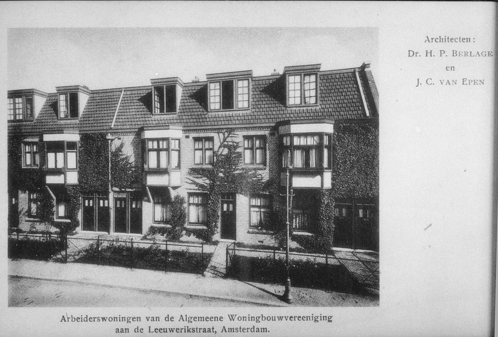 Amsterdam, Netherlands. Workers' houses of the General Housing Association (Algemeene Woningbouwvereeniging) on the…